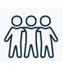Icon of three people standing